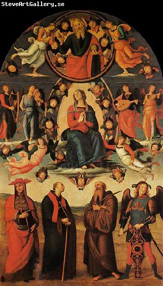 Pietro Perugino Assumption of the Virgin with Four Saints